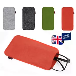 Soft Felt Cloth Reading Eye Glasses Pouch Case Portable Colorful Eyeglasses UK - Picture 1 of 23