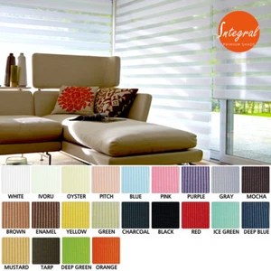 Window Blinds Zebra Dual Sheer Shades Light filtering Soft Anti UV Custom made - Picture 1 of 11