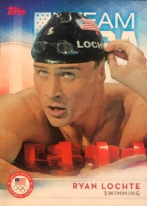 RYAN LOCHTE - 2016 Topps Olympic Team #50 - USA MEN'S SWIMMING - Picture 1 of 2