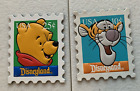 Disneyland Puffy Postage Stamps Fridge Magnet 2.5" x 2" Tigger, Winnie the Pooh