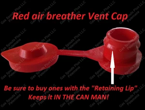 1-Pack-GAS-CAN-RED-VENT-CAP-Air Breather FIX YOUR CAN GLUG-Wedco-Blitz-Scepter - Picture 1 of 11