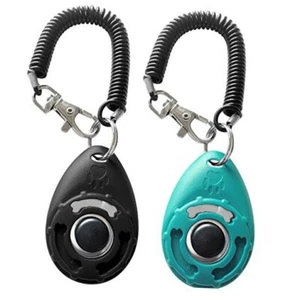 Pet Training Clicker with Wrist Strap - Dog Training Clickers New Black + Blue - Picture 1 of 5