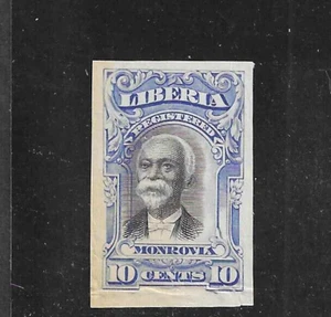Liberia 1903, 10c Monrovia registration, PROOF in blue on off-white paper #F13 - Picture 1 of 2