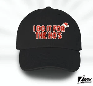 I DO IT FOR THE HO'S EMBROIDERED CHRISTMAS BASEBALL CAP DJ SANTA DAD HAT - Picture 1 of 8