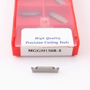 Insertos de ranurado de corte de carburo CNC 10P MGGN150R-8 1,5 mm MGGN150 para aluminio - Imagen 1 de 4