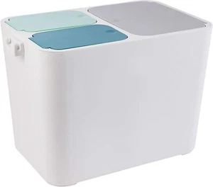 ONVAYA® Mülltrennsystem Tom mit 3 Fächern - 36L - grau-mint-petrol - B-Ware - Bild 1 von 7