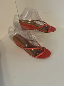 Old Navy Damen-Sandalen Keilabsatz Riemengröße 9 koralle Damen neu mit Etikett Slipper - Bild 1 von 14