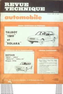 Revue Technique Automobile Talbot 1510 & Solara Datsun 100/120  1976  #404 - Imagen 1 de 4