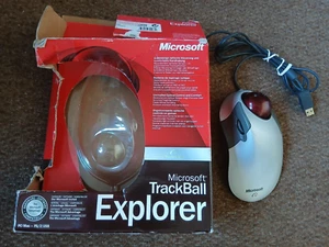 Microsoft Explorer Trackball 1.0 Windows XP 2000 ME 98 NT & MAC Plus PS2 Sold AF - Picture 1 of 9