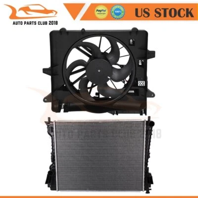 Radiator and Cooling Fan Assembly Fit for 2005 2006 2007 2008-2014 Ford Mustang Foto 1 de 4