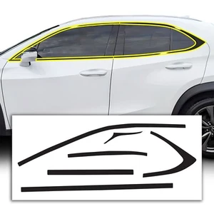 Fits Lexus UX 2019-2024 Side Window Chrome Delete Decal Blackout Vinyl Trim - Picture 1 of 6