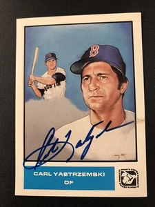 1984 Carl Yastrzemski Signed Card #18 Sports Design JSA COA Boston Red Sox Mt - Bild 1 von 3