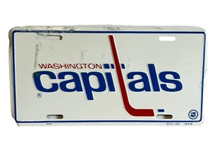 Vintage 1989 Washington Capitals NHL Metal Vanity License Plate Car Truck RARE - Picture 1 of 13