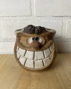 Vintage Signed Handmade Robert Eakin Stoneware Pottery Toothbrush Holder ~ Rare - Picture 1 of 11