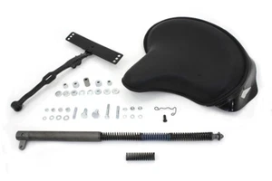 Black Leather Corbin Deluxe Solo Seat Kit for FL 1965-1980 Harley Davidson - Picture 1 of 3