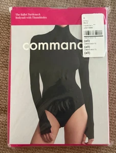 Commando KT032 Ballet Turtleneck Bodysuit w/Thumbholes Black Women’s One Size - Picture 1 of 6