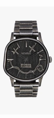 Nirvana Nixon Sentry Wobble Smiley Face Watch All Antique Silver - 44/238 - Image 1 of 4