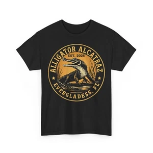 Alligator Alcatraz Florida Everglades Parody Design T-Shirt - Picture 1 of 9