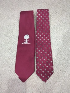 (2) South Carolina USC Gamecocks Neck Tie 56” & 60" x 2 Lot Palmetto Tree  - Picture 1 of 10