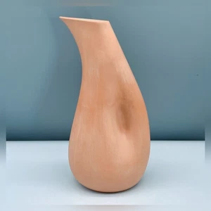 1970s ELSA PERETTI for TIFFANY Terracotta TEARDROP THUMBPRINT Carafe Vase ITALY - Picture 1 of 22