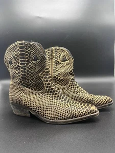 ZiGi NY Cowboystiefel Kunstleder Schlangenleder "She's an Animal" Reißverschluss 7,5 - Bild 1 von 10