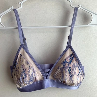 Ell = Ale Purple Snake Print Bralette Size Small - Image 1 of 4