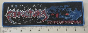 sepultura schizophrenia Blue Border Strip Woven Patch - Picture 1 of 1