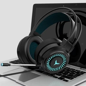G58 Stereo 3,5mm Wired Gaming Headset Kopfhörer mit Mic und Bunte LED Licht - Afbeelding 1 van 15