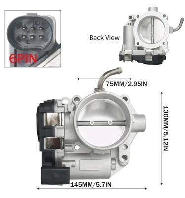 Conjunto de carrocería del acelerador para VW Volkswagen Beetle Golf Jetta 2007-2015 2,5 L Foto 1 de 4