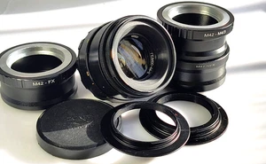 Lente BelOMO soviética Helios 44-2 f2/58 mm con montura M42 y adaptador opcional - Imagen 1 de 24