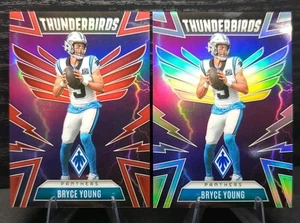 2025 Panini Phoenix Bryce Young Thunderbirds Red /249 & Silver Panthers #6 - Foto 1 di 5
