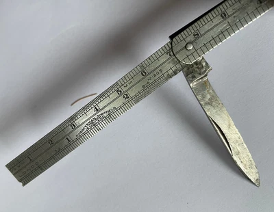 A. W. FLINT SHEFFIELD FOLDING KNIFE RULER  CHESTERMAN 1205 vintage Rare - Image 1 of 4