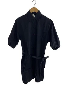 PRADA shirt dress 36 cotton Black P3H95G jacquard poplin Used - Picture 1 of 6