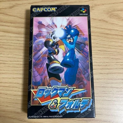 CAPCOM Rockman Forte Super Famicom Box Manual Japan SHVC P AR6J PlusInstr - Image 1 of 4