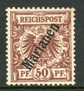 Mariana Islands 1900 Germany 50 pfg Brown 56° Sc #16 Mint E518 - Picture 1 of 6