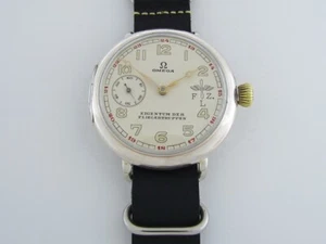 Omega F.Z.L EIGENTUM der FLIEGERTRUPPEN Luftwaffe Pilots WWI Antique Swiss Watch - Picture 1 of 17