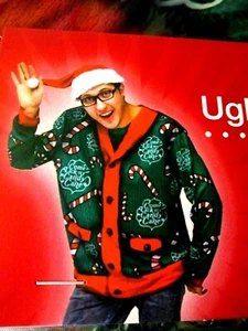 New - Men's 3D Christmas Ugly Sweater Long Sleeve T-Shirt ( size : L) #1 - Picture 1 of 4
