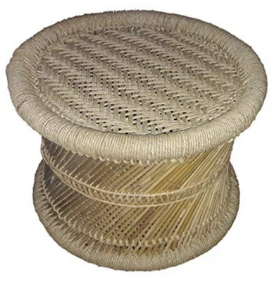 KSM Ecofriendly Handicraft Bamboo Stick Stool with Jute Rope Home/Garden/Lawn - Image 1 of 2