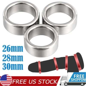 Thick Wide Metal Cock Ring Penis Erection Enhancer Support Prolong Sex Orgasm US - Picture 1 of 12
