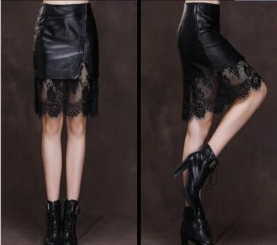 Custom Made To Order Faux Leather Pencil Bodycon Stretch Skirt Plus 1x-10x Y301 - Image 1 of 4