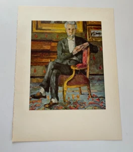 Impresión artística vintage Paul Cezanne años 50 repro sin marco retrato del hombre 11x14 - Imagen 1 de 4