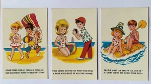 Kinder am Strand Postkartenset - 50er/sechziger Jahre - Bild 1 von 2