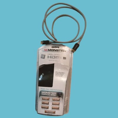 Monster High Speed HDMI Cable Ethernet 5ft HD Video Audio Compatible All Brands - Image 1 of 4