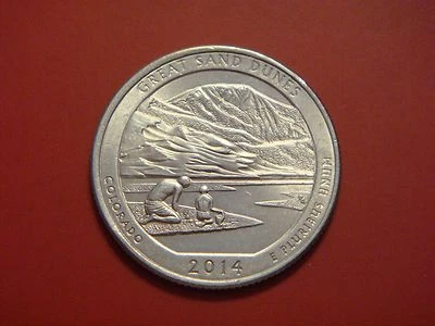 2014 US - 25 Cents 2014 P - Great Sand Dunes -World Coins - Image 1 of 3