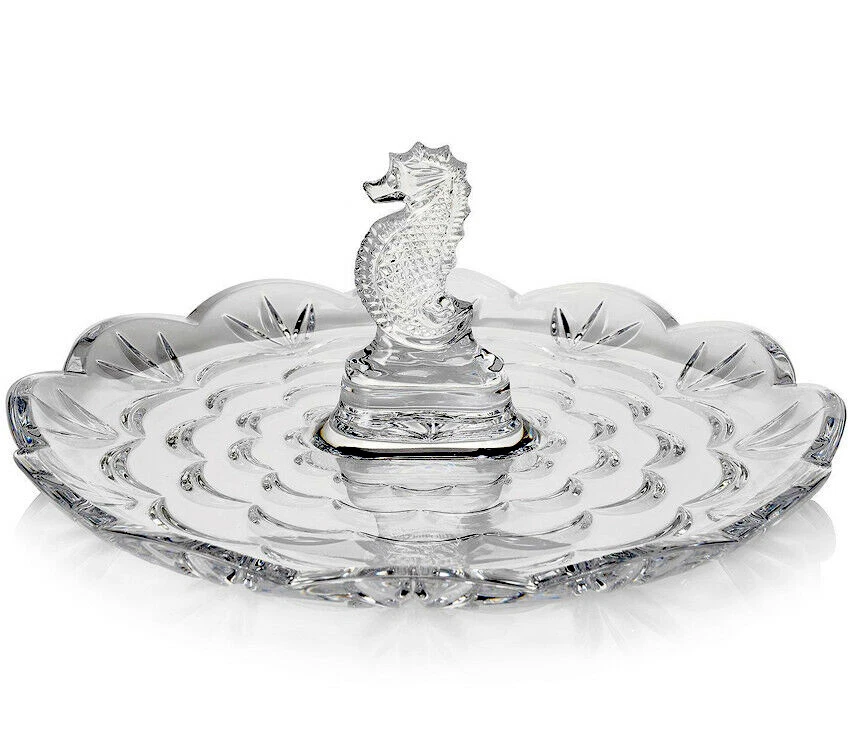 Waterford Crystal 9" Seahorse Server 40027967 Tidbit Tray