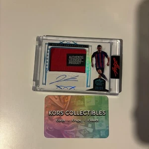 Barcelona ROBERT LEWANDOWSKI AUTO MATCH WORN PATCH /25 - 2023 LEAF TRINITY RELIC - Picture 1 of 2