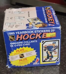 1985 86 O-Pee-Chee OPC Hockey Sticker Empty Display Box Gretzky On Box