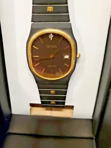 INTAMA MENS QUARTZ WATCH BLACK DATE - Picture 1 of 3