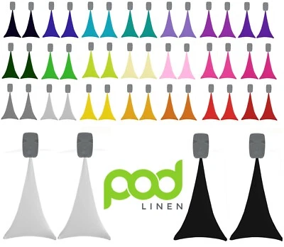 25 colores: par de altavoces spandex de una sola cara soporte scrim / dj funda trípode