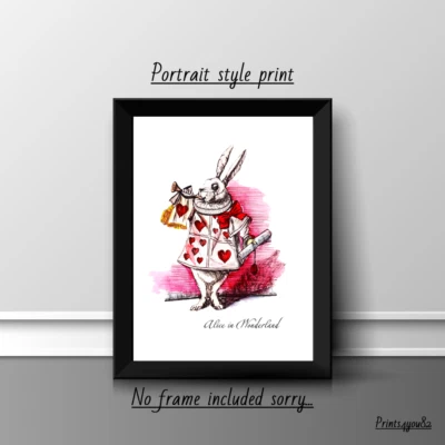 ALICE IN WONDERLAND A4 PRINT PICTURE POSTER WALL ART HOME DECOR UNFRAMED GIFT